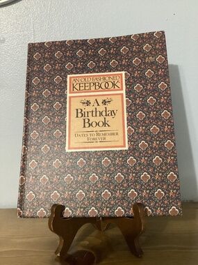 Vintage “An Old Fashioned Keepbook A Birthday Book” Dates to Remember Forever